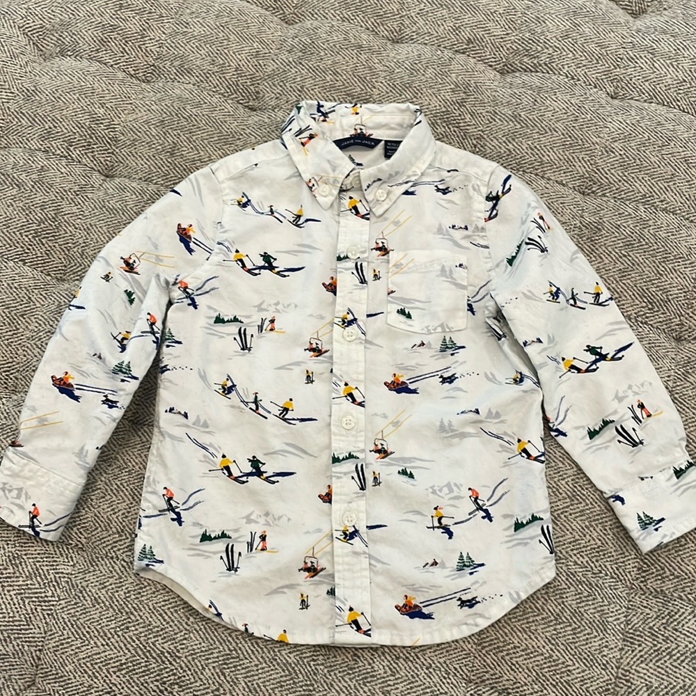 Janie and Jack flannel button down size 18-24 mths